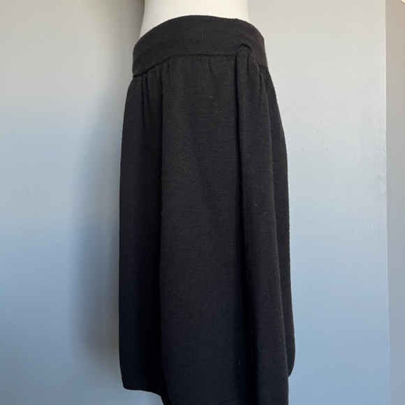 Eileen Fisher 100% Merino Wool Brown Midi Casual Winter Skirt - Picture 4 of 11